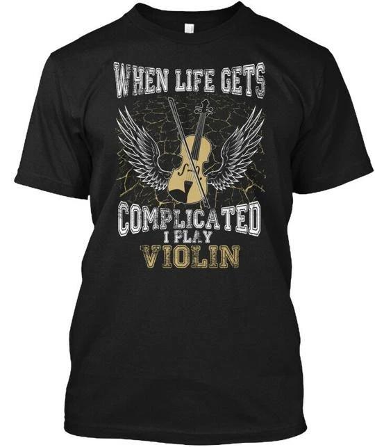 

Я играю на скрипке, когда жизнь усложняется Футболка Сделано в США Размеры от S до 5XL XL