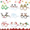 New 9Pcs/Set Cute Funny Paper Glasses Christmas Children'S Party Photography Props Claus Snowman Tree Unisex Eyeglasses