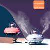 Dual Nozzles Draadloze Ufo Luchtbevochtiger Desktop Luchtbevochtiger Leuke Planeet Beer Led Licht Ultrasone Aroma Essentiële Olie Diffuser