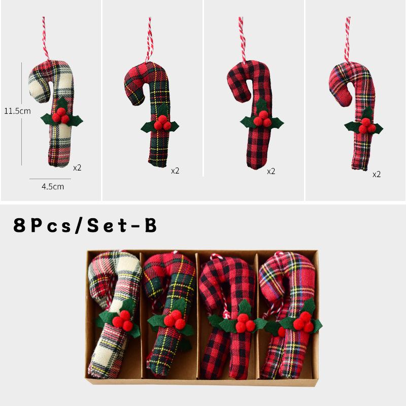 

Christmas Red Berries Walking Stick Decoration Hanging Christmas Tree Decoration Hanging Shooting Props Christmas Gifts Cane Set