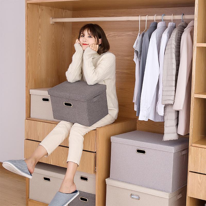 Multifunctional Large Capacity Storage Wardrobe Containers Foldable Clothes With Lid Organizer Modern Basket Collapsible Toy Storage