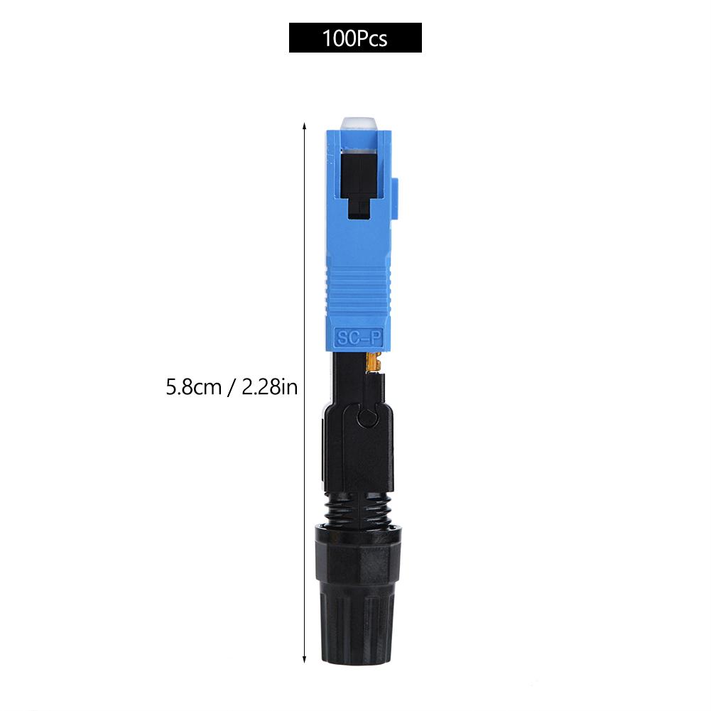 100pcs SC Single Mode Fiber Optic Quick Fast Embedded Connector Connecting Adapter for FTTH