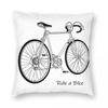 Ride A Bike Pillowcase Polyester Linen Velvet Pattern Zip Decor Throw Pillow Case Home Cushion Cover X