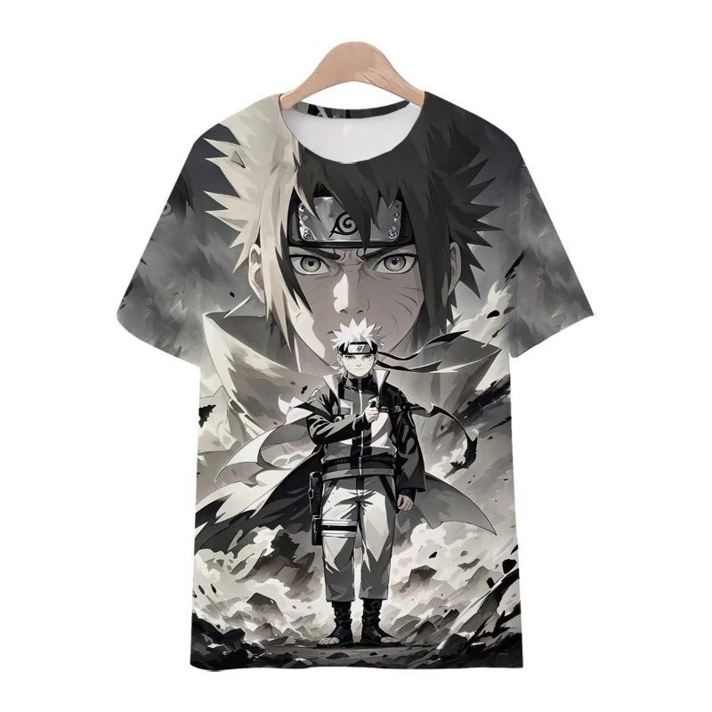 Summer Bestsellers Naruto 3d Printed Short-sleeved Men's Cool Round-neck T-shirts, Summer Children's T-shirts, Abstract Clothes