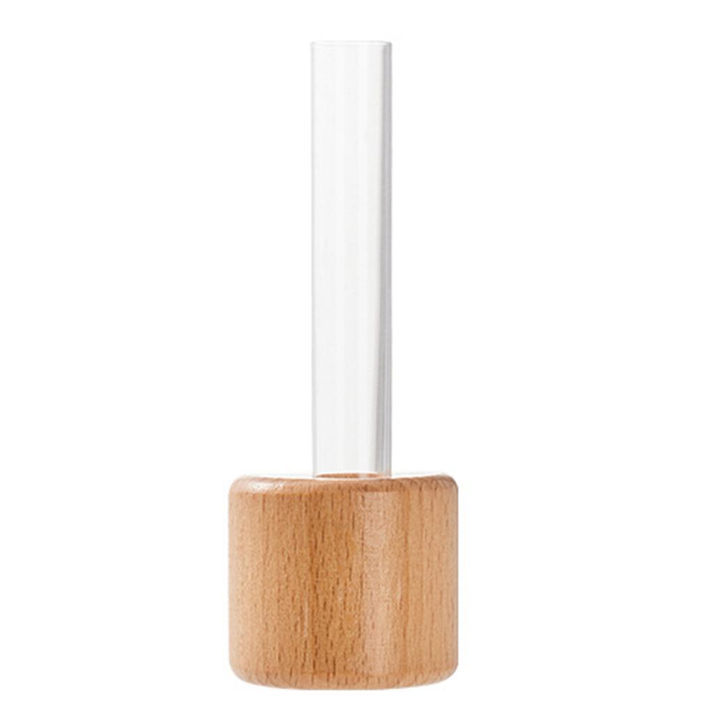 Wood Test Tube Magnetic Vase for Refrigerator Hydroponic Flower Arrangement Creative Mini Planter Fridge Magnet Decors