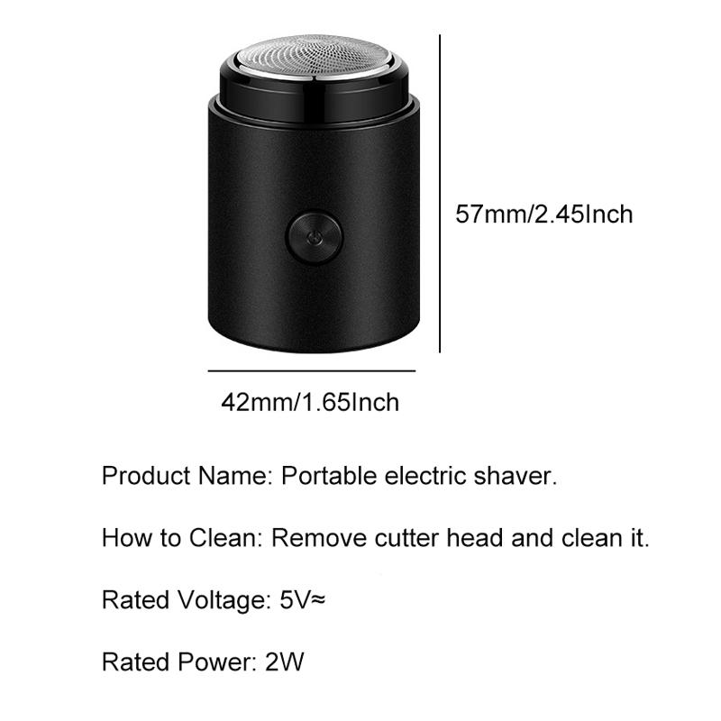 Electric Razor For Men Mini Travel Shaving Machine Washable Portable Men's Beard Trimmer Razor USB Rechargeable & Washable