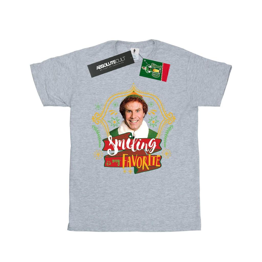 Elf Womens/Ladies Buddy Smiling Cotton Boyfriend T-Shirt