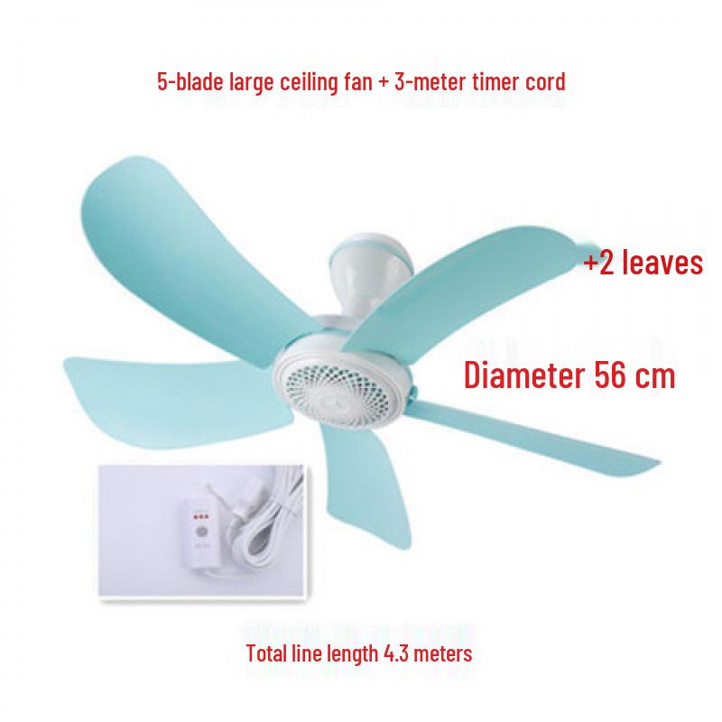 Compact Silent Ceiling Fan for Dorms and Bedrooms