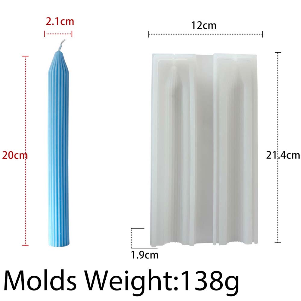 Long Spiral Silicone Candle Mold DIY Twisted Long Rod Wax Stick Craft Molds Home Decor Tool Geometry Candles Making Supplies
