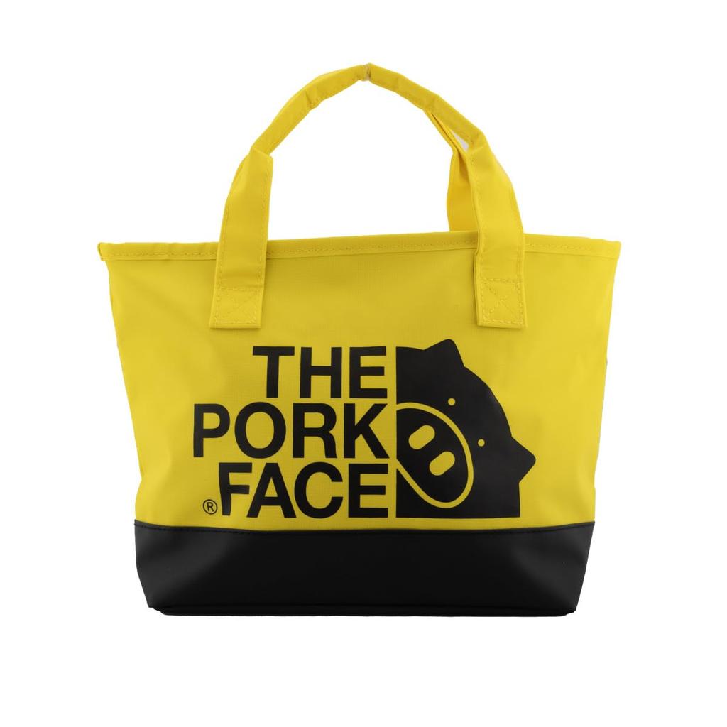 The Pork Face Mini Tote Bag Tarpaulin for Women and Men (Yellow)