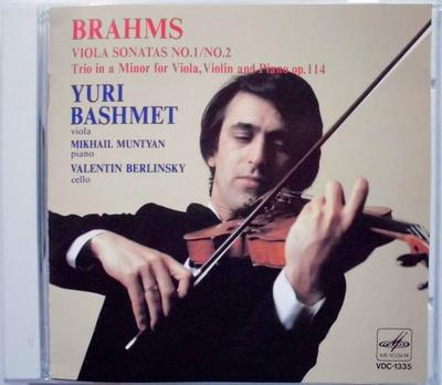 CD BASHMET YURI BRAHMS BERLINSKY   Brahms Viola Sonata No. 1 No. 2 Vi VDC1335  1988 Japan Classical Used