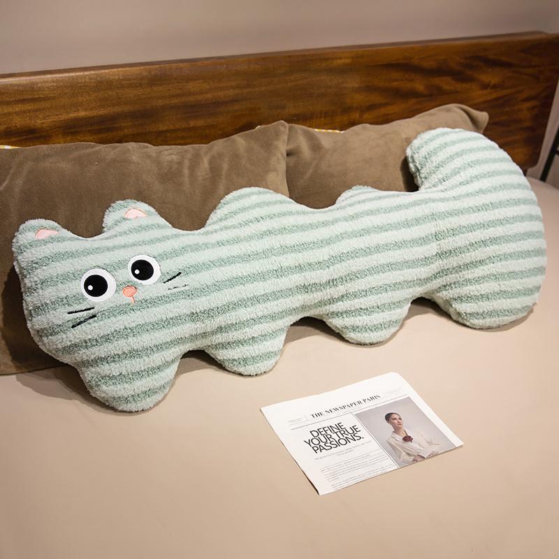 90/120CM Cute Soft Long Cat Pillow Plush Toys Stuffed Office Sleeping Cushion Bed Sleep Pillow Home Decor Gift Doll for Kids Gir
