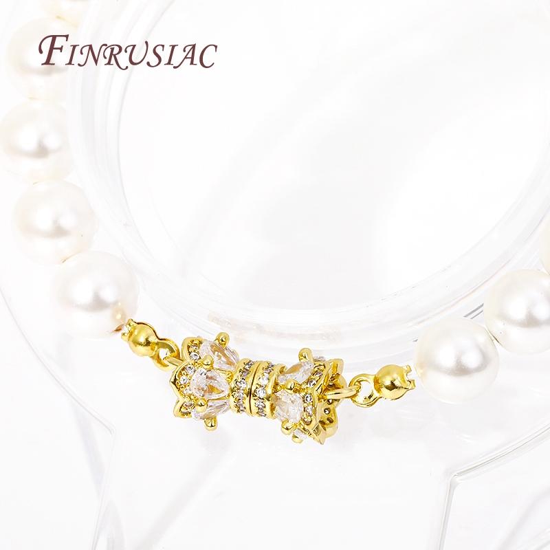 18K Gold Plated Cubic Zirconia Crystal Bead Screw Clasps Accessories Turnbuckle Connector Lock DIY Bracelet Necklace Materials