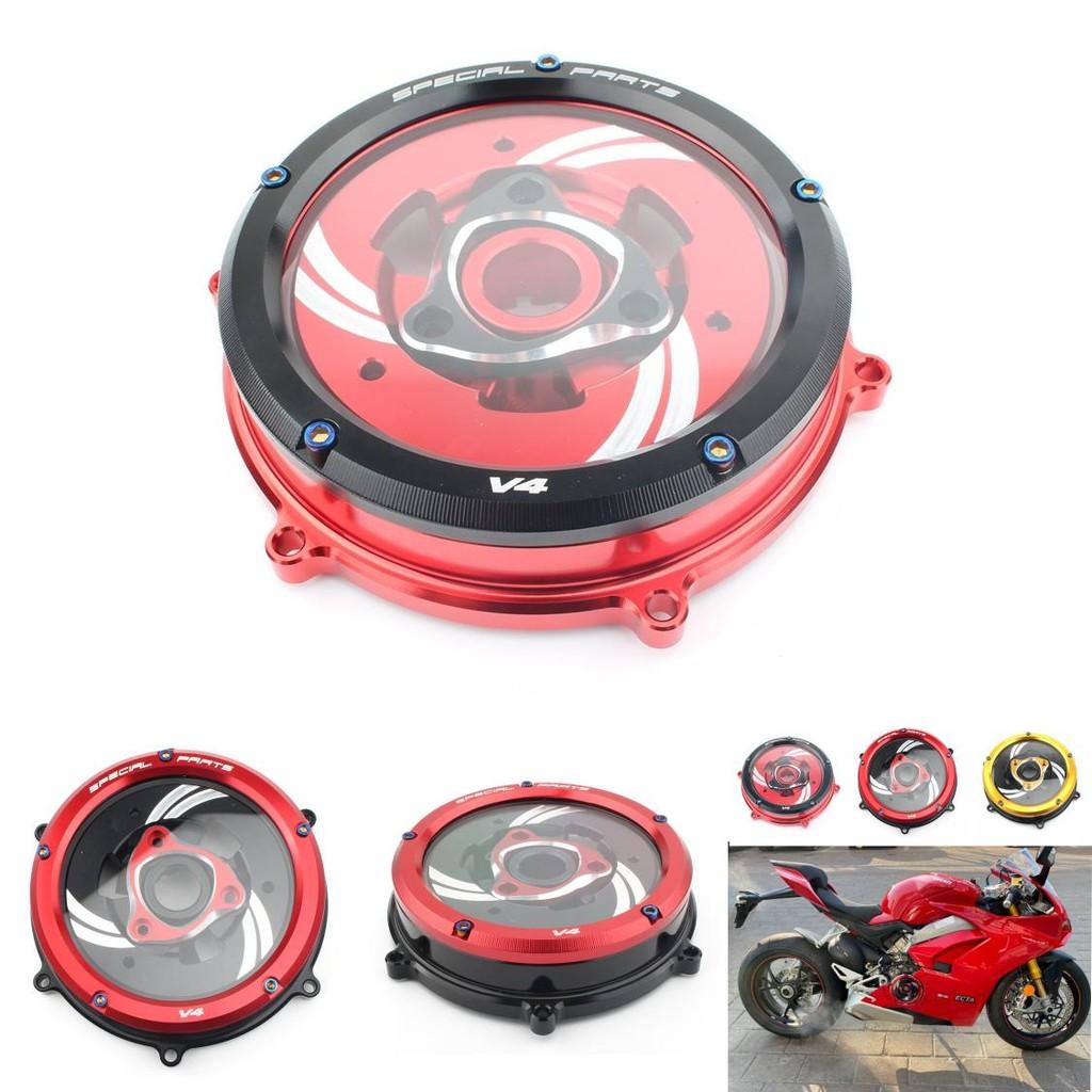 Custom Transparent Clutch Cover For Ducati Panigale V4 And V4s Enhanced Aesthetics