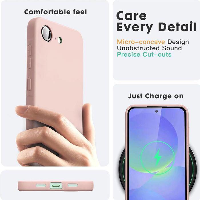 Coque de protection - BOOLING - pour iPhone 16e - Silicone Souple - Anti-Rayures - 2 Verres Trempés