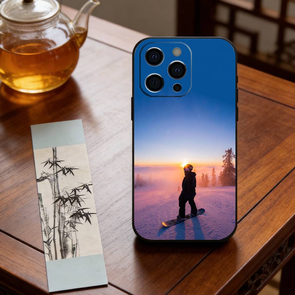 Skiing Snow Snowboard Ski Phone Case Silicone Soft For IPhone 17 16 15 14 13 12 11 X XR Plus Pro Max Plus