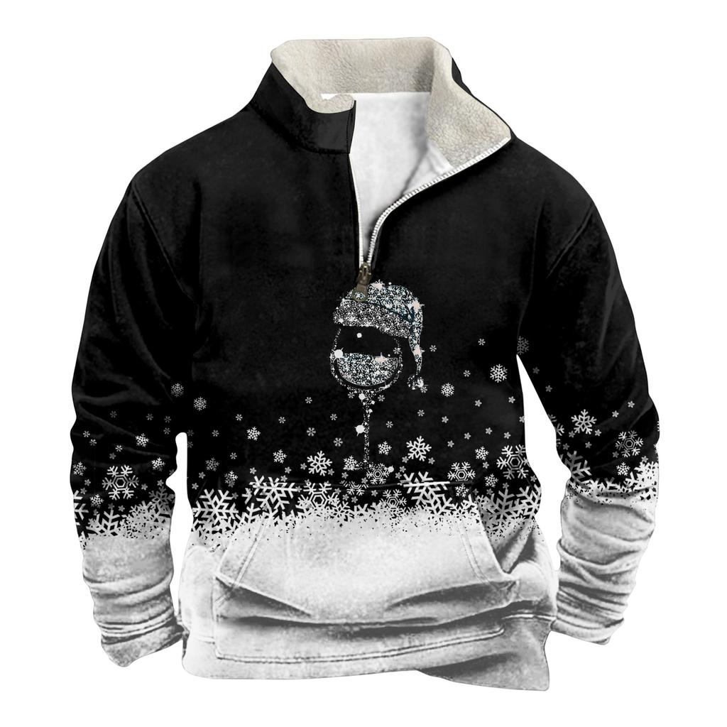 Spring And Men's Standing Collar Sweatshirt Is Outdoor Casual Sweaters Tops