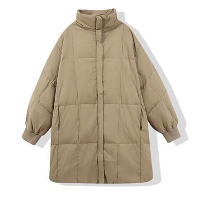 New Style Women's Winter Korean Style Mid-length Cotton Jacket Loose Thickened Fashionable Casual Cotton Jacket