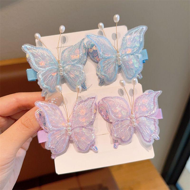 Children's butterfly hair clip for little girls, no harm to hair princess hair clip for girls, broken hair clip for baby hair accessories