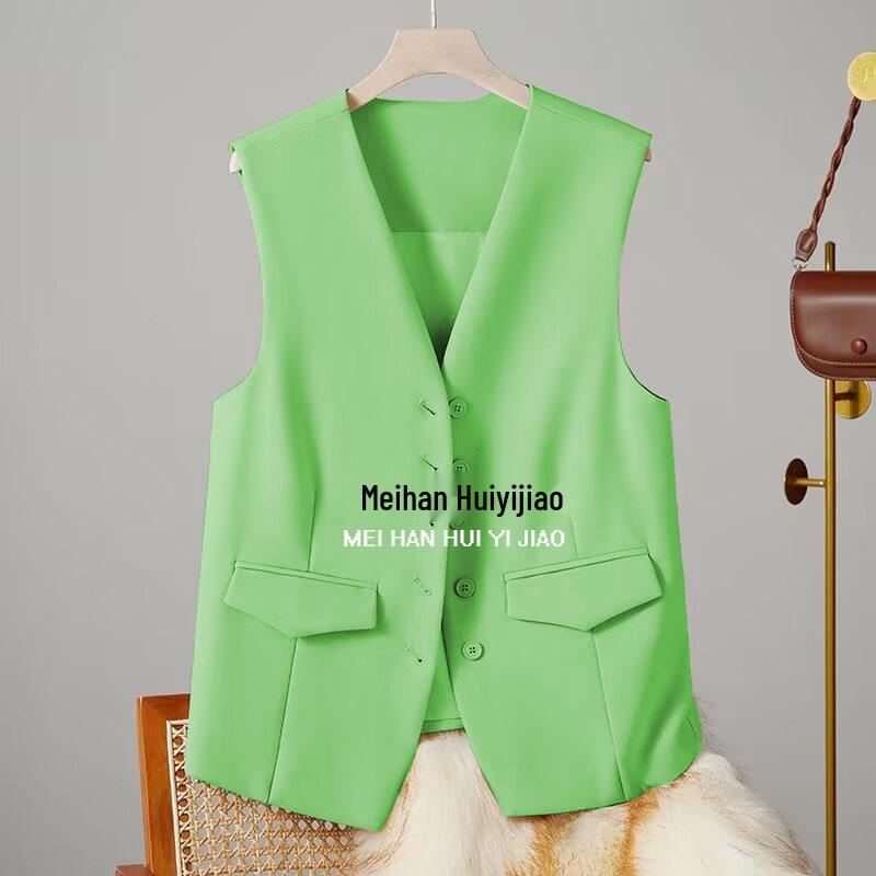 Korean Style Trendy Women's Sleeveless Vest Suit Jacket