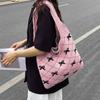 Chegada Nova 2026 Moda Ins Feminina Bolsa Tote de Tricô Grande Capacidade Padrão de Laço Bolsa de Ombro Tecida para Uso Diário