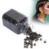 Hair Extension Ring Loops Silicone Lined Micro Beads Links Aluminum Hair Extension Tool3# Dark
