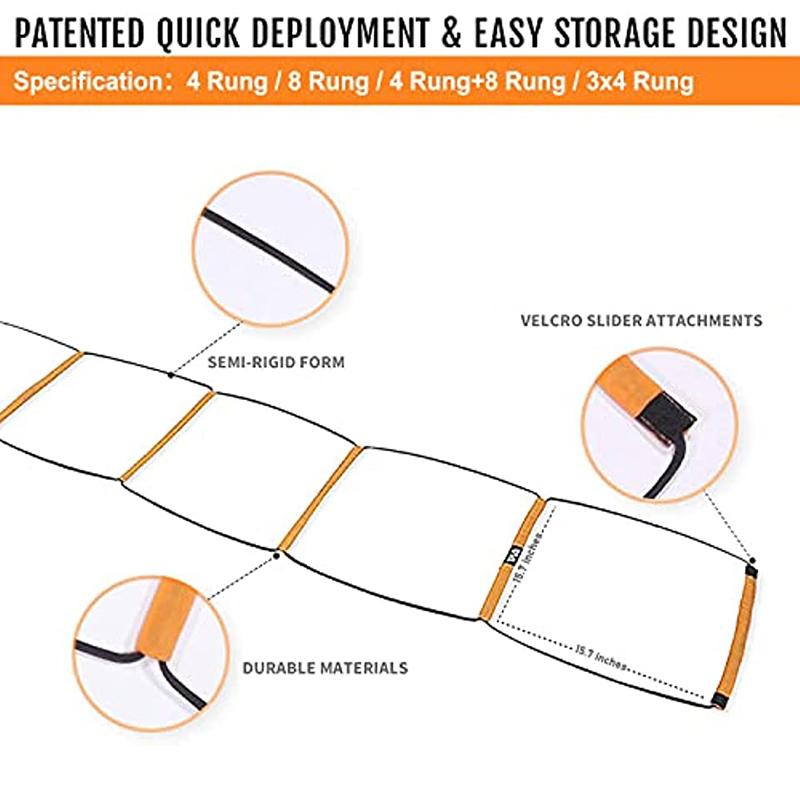 Dual-Purpose Soccer Training Jump Ladder Multifunctional Agility Ladder Speed Training Coordination Footwork Football Equipment