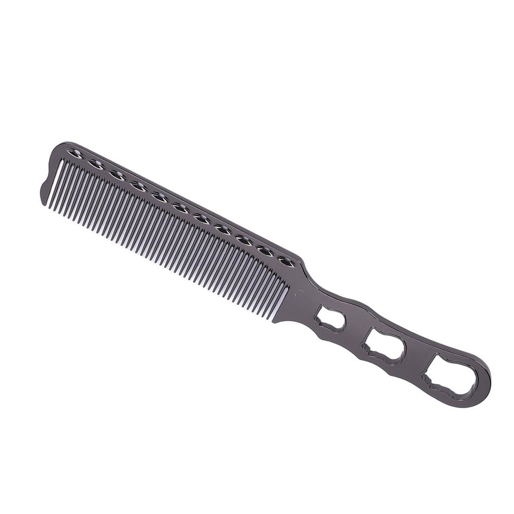 Metal Hair Comb Aluminum Fine Tooth Hair Cutting Flat Top Clipper Comb for Professional Stylists and Barbers