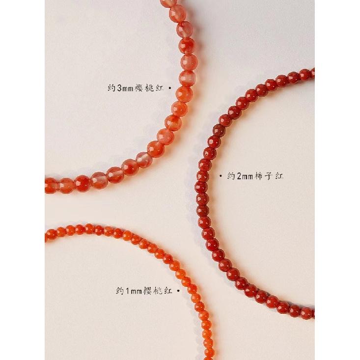 Bracciale Nan Hong da donna, braccialetto sfaccettato per coppie, braccialetto in cristallo rosso naturale color cachi, braccialetto Nan Hong fine di Baoshan