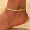 Stainless Steel Anklets Minimalist Popular Design Adjustable link Chain Non-fade For Women Everyday Wear Length 21cm+5cm
