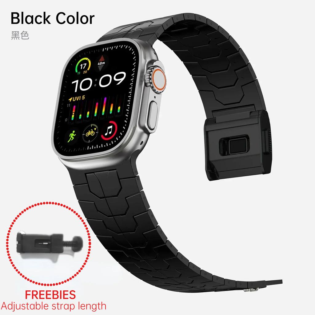 Magnetic Stainless Steel Strap For Apple Watch Band Series 10 46mm  Iron Man Watchband iWatch 9 Ultra 2 49mm 45mm 44mm 42mm