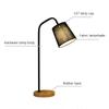 Nordic Wooden Desk Lamp Art Iron LED 5W Fashion Eye Protection Dimming Fabric lampshade Table Lamp Living Room Home Decor