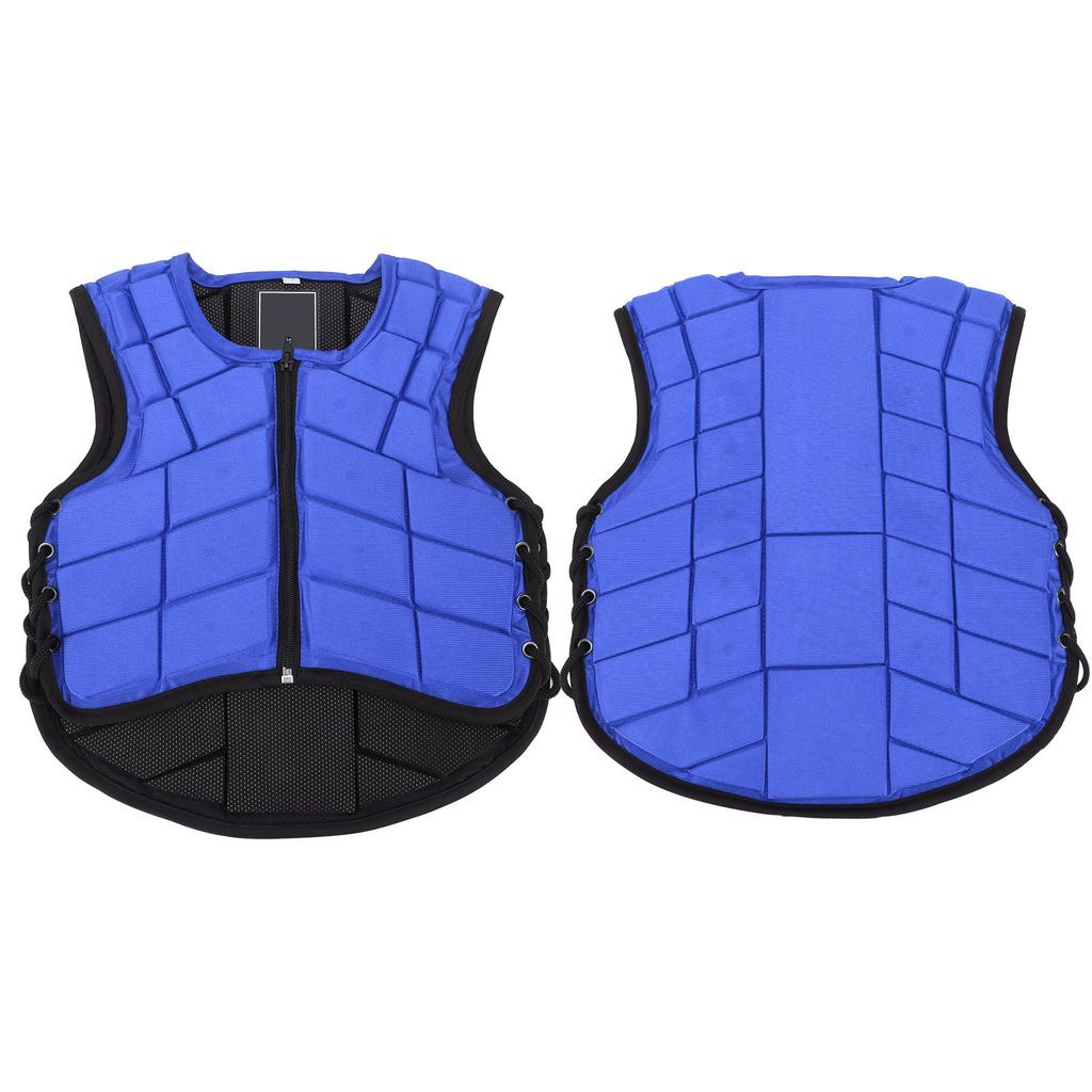 Kids Equestrian Vest Foam Padded Horse Riding Protective Gr Body Protector Blue