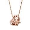White Clover Maron Cream Womens Necklace Pendant Sanrio Characters Silver 925 Surgical Stainless Steel 316L Cubic Zirconia Heart Bear Pink Gold 40cm