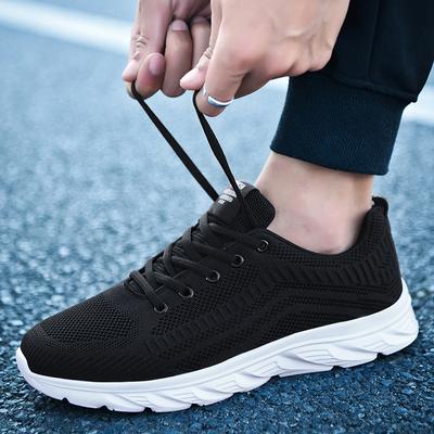 New Flyknit Breathable Mesh Shoes Casual Sports Running Shoes Elderly Shoes