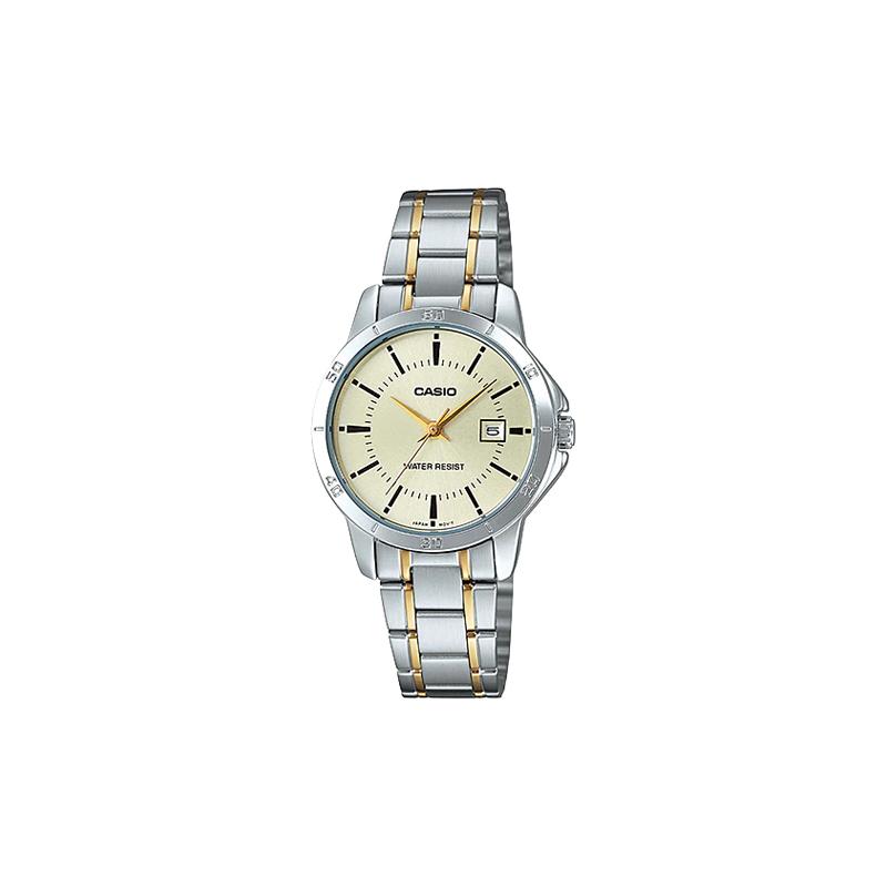 

Casio STANDARD series, fashion, business, retro, literary and versatile, classic pointer, date display, gold plate, waterproof, quartz LTP-V004SG-9A жёлтый