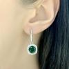 Серебряные серьги с изумрудом nano 3.797ct (1966358)