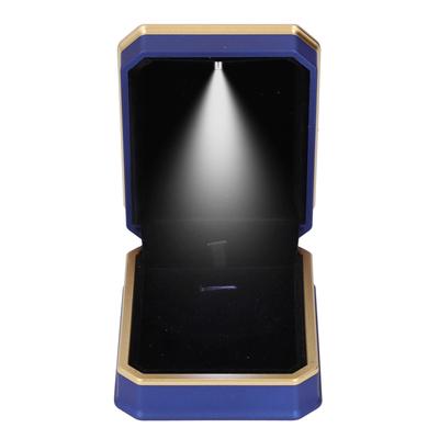 Blue LED Light Jewelry Gift Box Pendant Necklace Box Jewelry Storage Display Case Suitable for