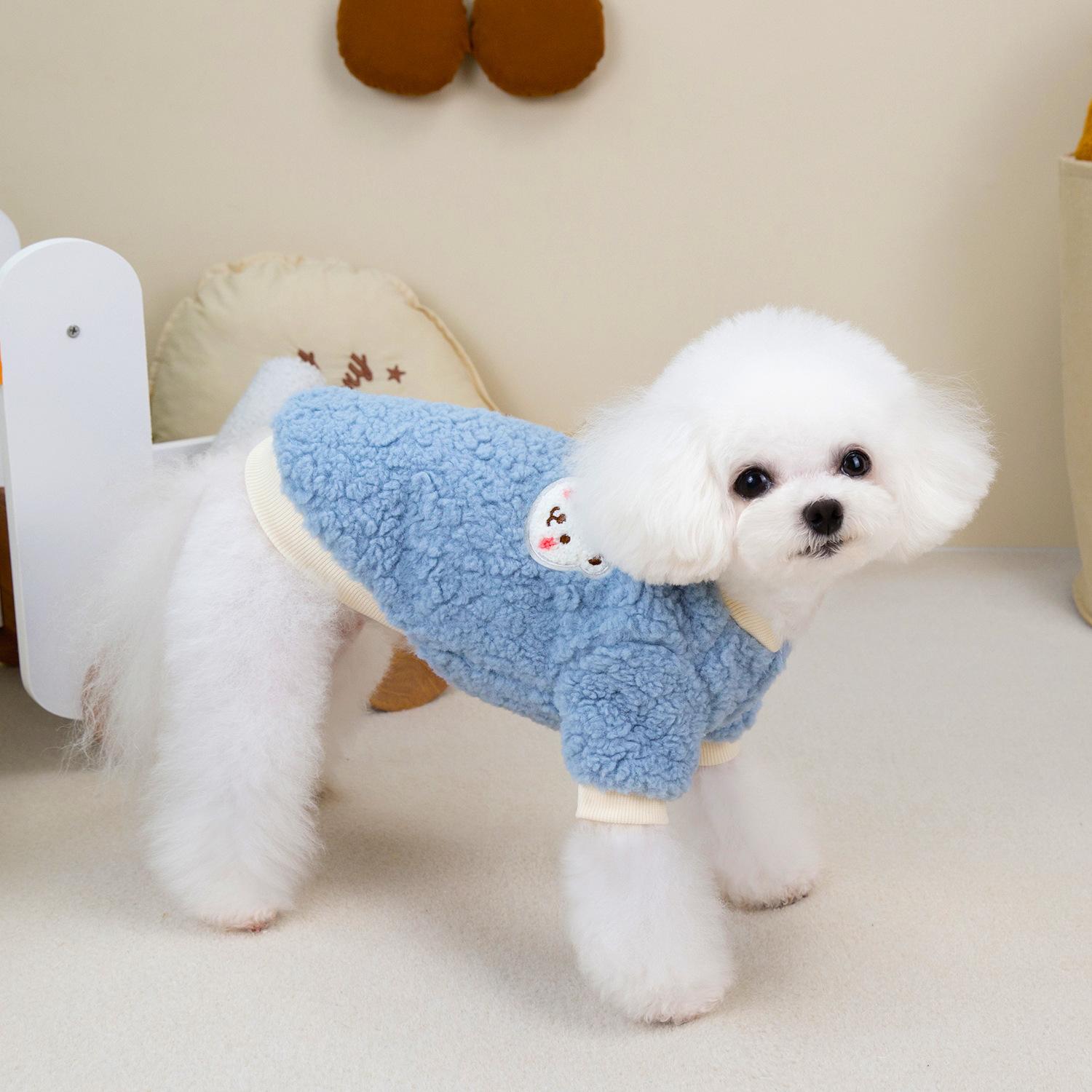 

Толстовка с капюшоном из овчины для собак, одежда для маленьких собак, утолщенная плюшевая куртка для домашних животных на осень и зиму, плюшевое пальто с рукавами, двухштанцевое плюшевое пальто XXL