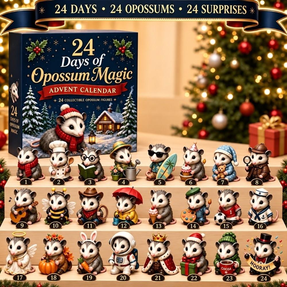 24-Tage-Weihnachts-Adventskalender Tägliches Auspacken Tiere Mini-Figuren Haus Festliche Dekoration