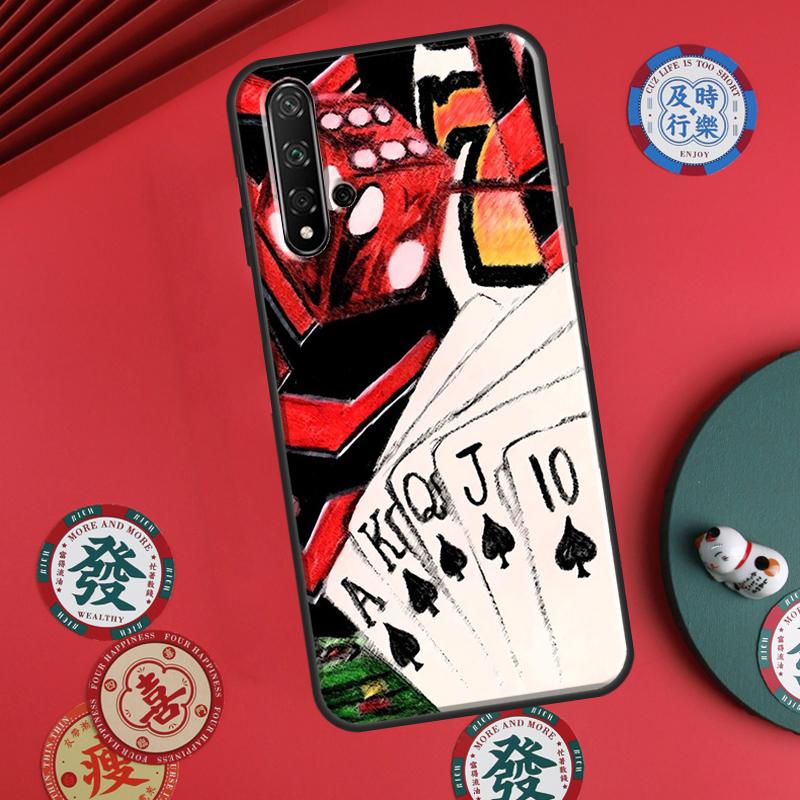 

Poker Playing Card For Huawei P60 Pro P30 P40 Lite Nova 7i 8i 11i 12i 12s 10 9 SE Y90 Y60 Y70 Y72 Y61 Y91 Case Huawei P20 Lite