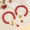 1Pcs Charm Talismans Jewelry Red Natural Jade Beads Bracelet Luxury Gemstone Accessories  Gifts For Women