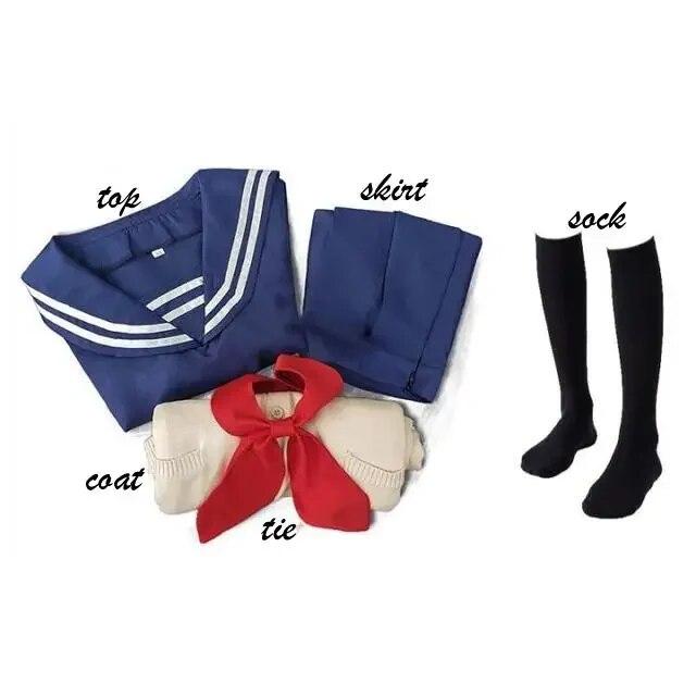 

Аниме My Hero Academy Косплей Костюм Boku No Hero Academia Himiko Toga JK Униформа Свитер Парик Костюмы на Хэллоуин для женщин M