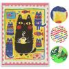 Diamond Painting Kit Full Diamond Round Mosaic Black Cat Coffee Fish Home Decor Gift