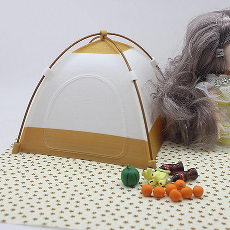 Dollhouse Miniature Simulation Mini Camping Small Tent Model Decoration Doll Accessories Toys Home Scene Furniture Decoration