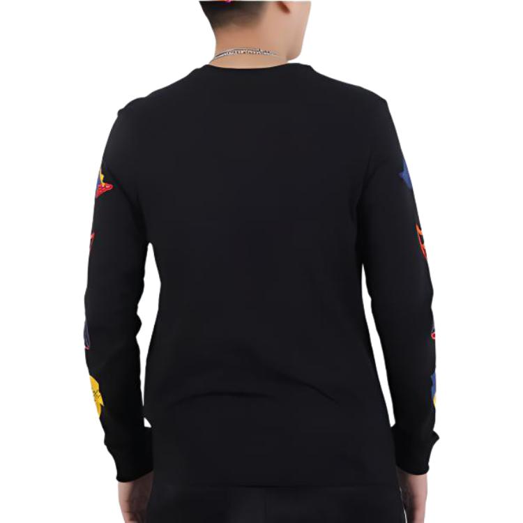 Jordan Arm Colorful Logo Long Sleeve T-Shirt Men Tops Black AT8939-010