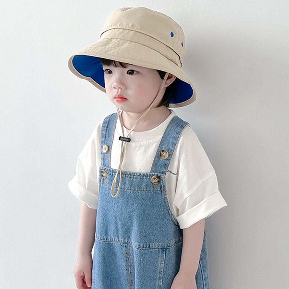 Cute Sun Cap UV Protection Beach Cap Outdoor Kids Bucket Hat Toddler