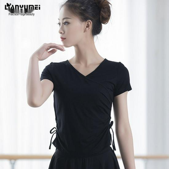 Women's V-Neck Modal Long Sleeve Dancewear Top for Latin & Ethnic Dance Practices