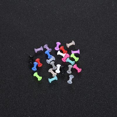 24Pcs Silicone High Double Flared Ear Gauges Mixed Color Earlet Gauges Ear Stretchers Expander Piercing Body Jewelry Height 10mm