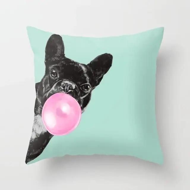 Juste de coussin de dessin animé pour la maison, taie d'oreiller décorative, animal, lama, alpaga, girafe, canapé, voiture, fête, Nairobi, Orn